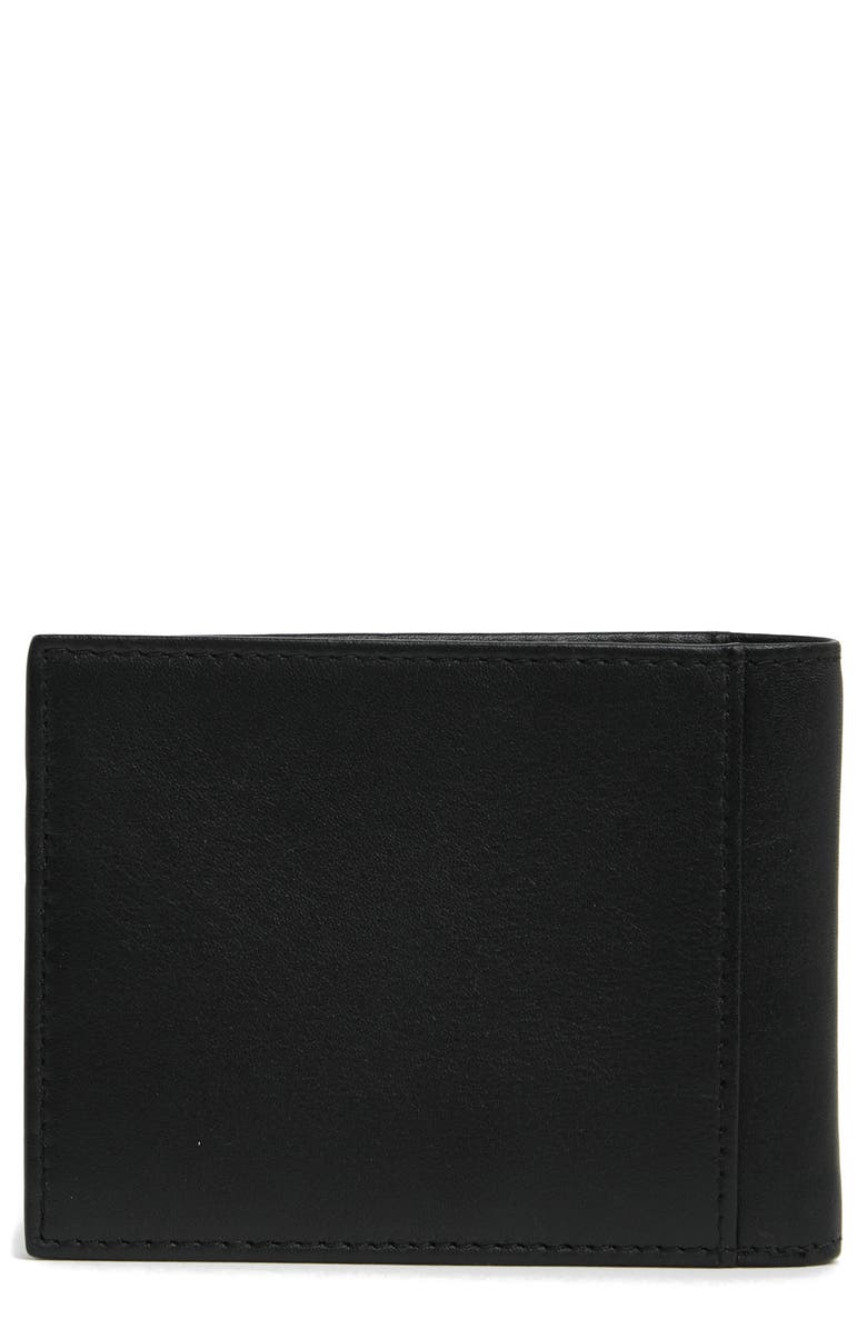 Bosca Small ID Bifold Leather Wallet, Alternate, color, Black