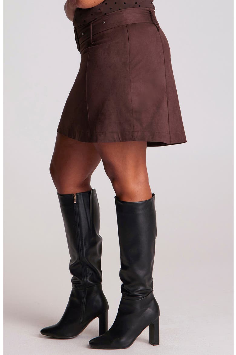Rowan Belted Miniskirt, Alternate, color, CHESTNUT