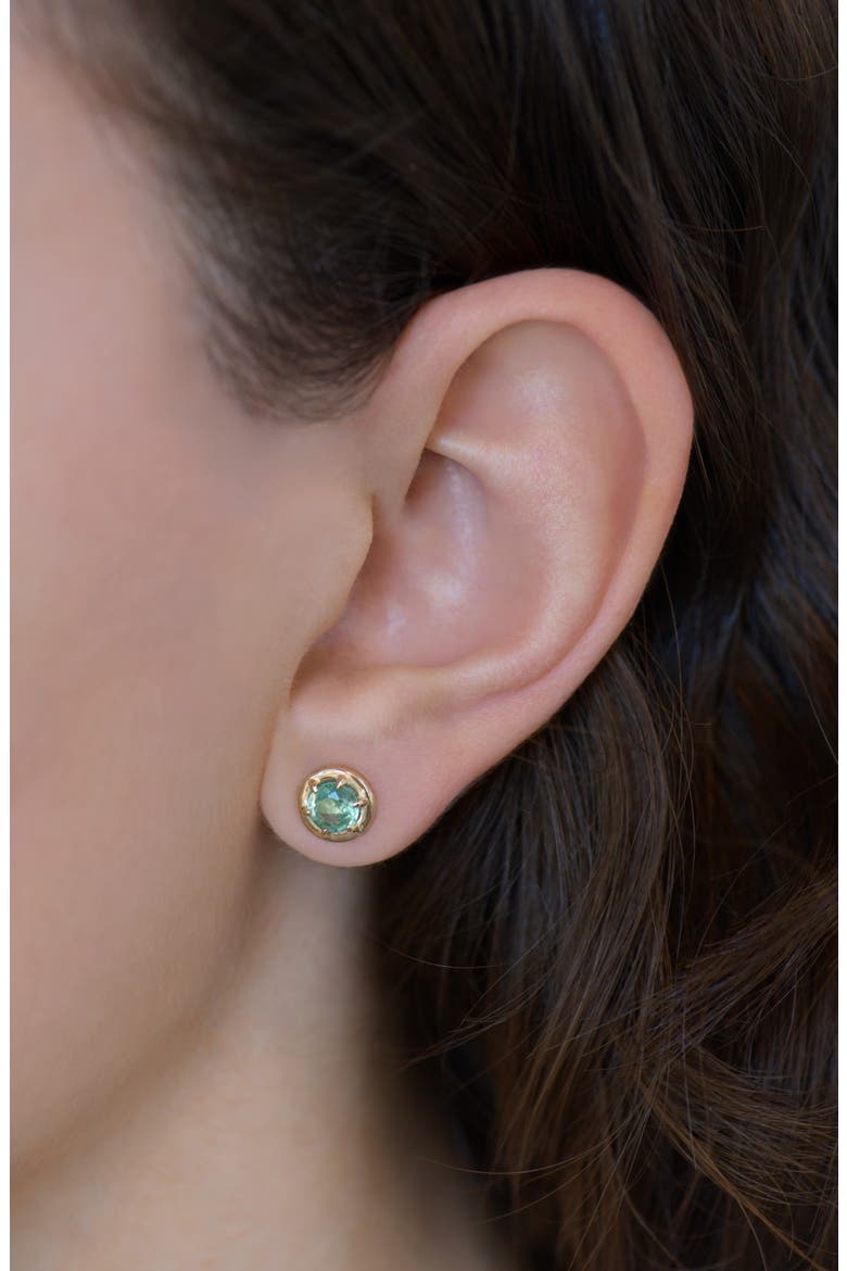 Melia Kate Topaz Stud Earrings, Alternate, color, GREEN