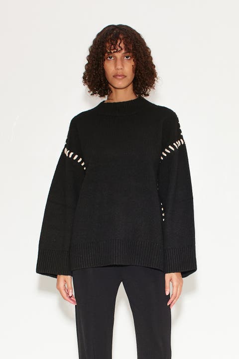 LEITH WHIPSTITCH KNIT SWEATER