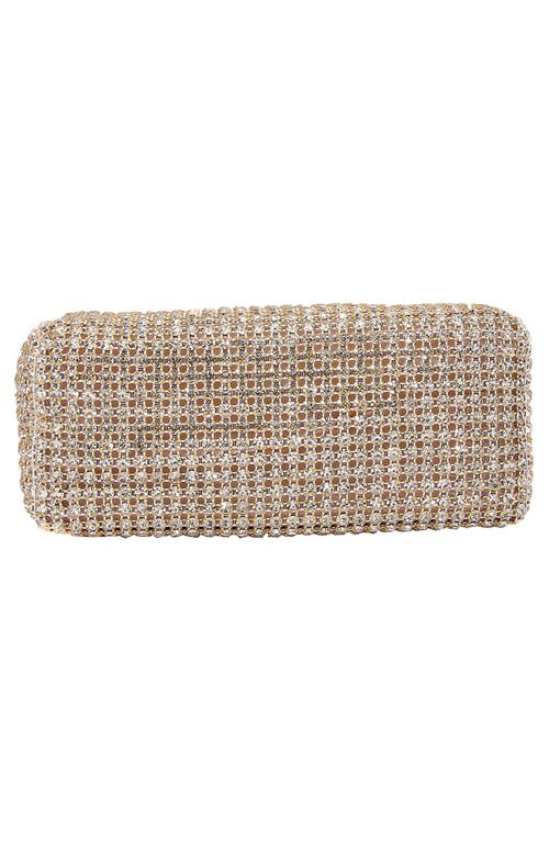 Berness Rhinestone Rectangular Shoulder Bag In Gold
