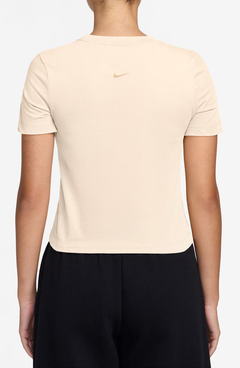 Nike Sportswear Swoosh Burnout Logo T-Shirt, Alternate, color, Chalk/ Chalk