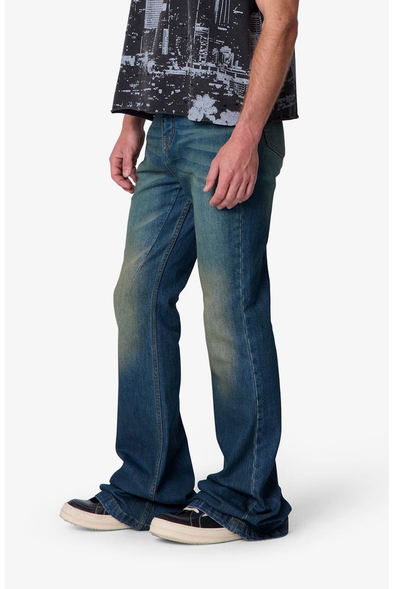 Super Stacked Relaxed Flare Leg Jeans, Alternate, color, BLUE