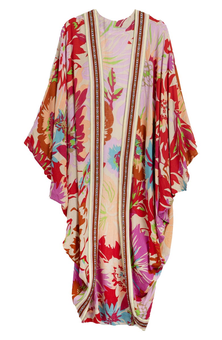 SAACHI Floral Cocoon Duster, Alternate, color, Pink Multi