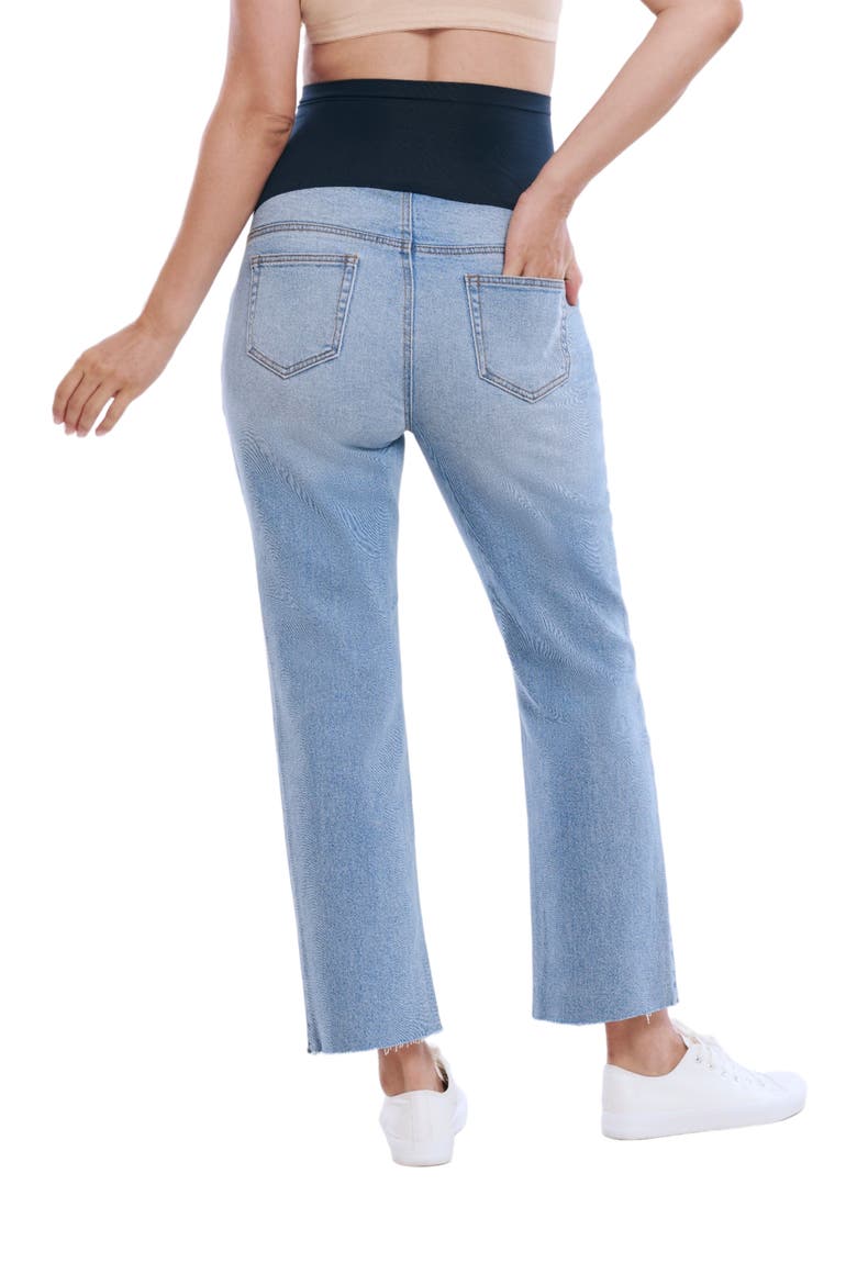 Secret Fit Over the Belly Slim Straight Leg Jeans, Alternate, color, Light Wash