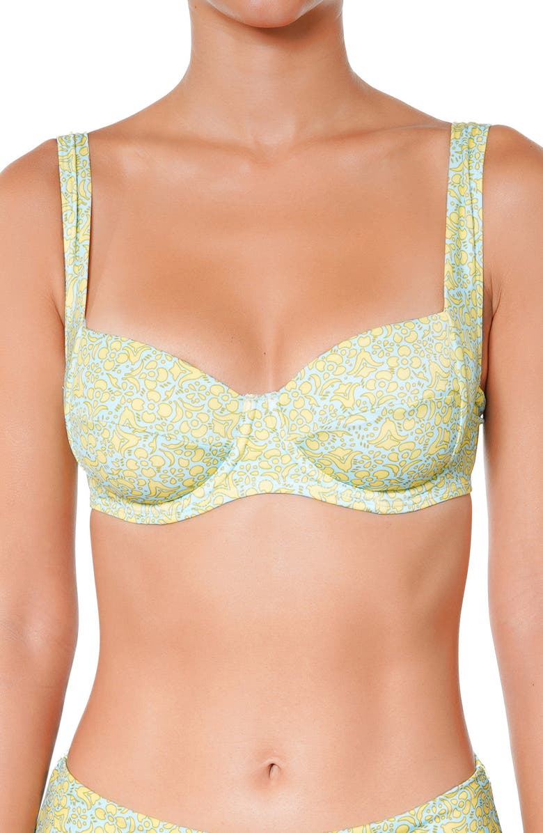 Huit Citron Vert Underwire Bikini Top, Main, color, Green