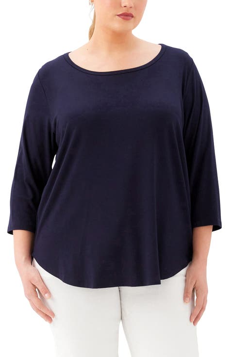 Jersey Shirttail Top (Plus)