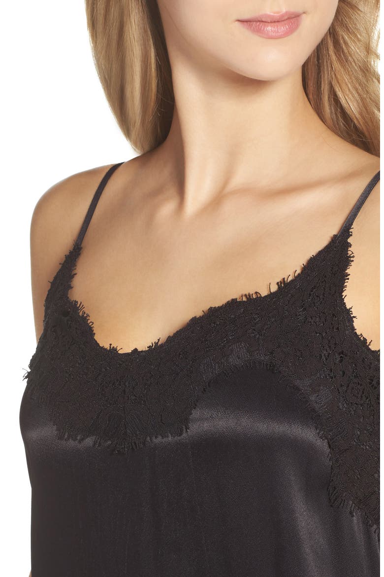 Zoe Lace Slipdress, Alternate, color, BLACK