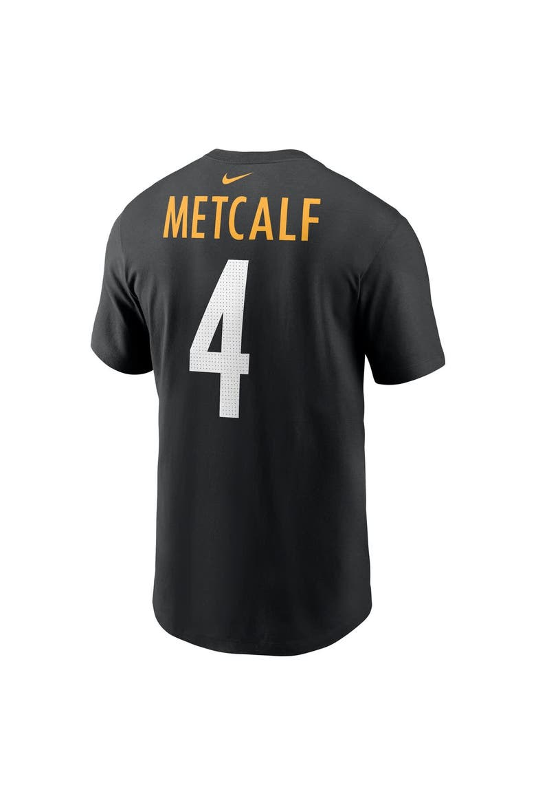 Men's  Nike DK Metcalf Black Pittsburgh Steelers Name & Number T-Shirt, Alternate, color, Black
