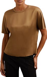 Reiss Lena Dolman Sleeve Silk Top