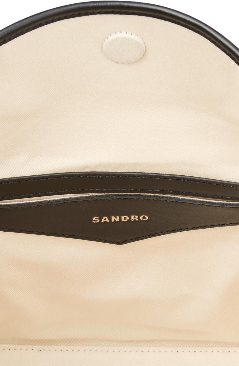 SANDRO Tangoso canvas bucket bag, Alternate, color,