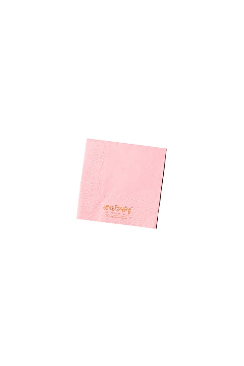Heart Cocktail Napkins Set of 20, Alternate, color, Pink
