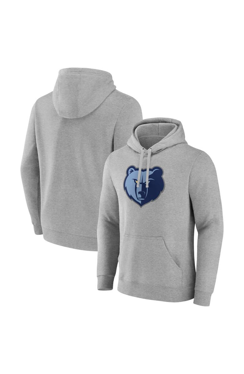 FANATICS Men's Fanatics Branded Heather Gray Memphis Grizzlies Primary Logo Pullover Hoodie, Alternate, color,