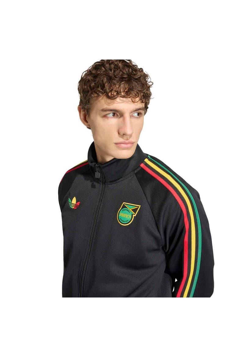 Men's adidas Black Jamaica National Team Originals Full-Zip Track Jacket, Alternate, color, Black