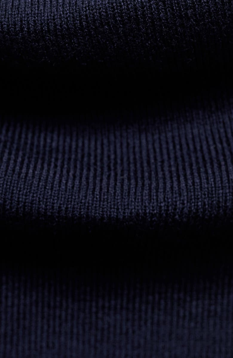 MANGO Ruched Off the Shoulder Sweater, Alternate, color, Navy