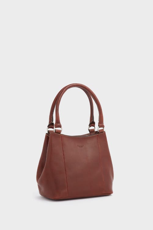 Osprey London The Narissa Small Leather Hobo Bag In Brown