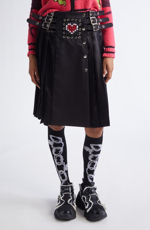 Chopova Lowena Lockhead Belted Cotton Skirt in Black  product