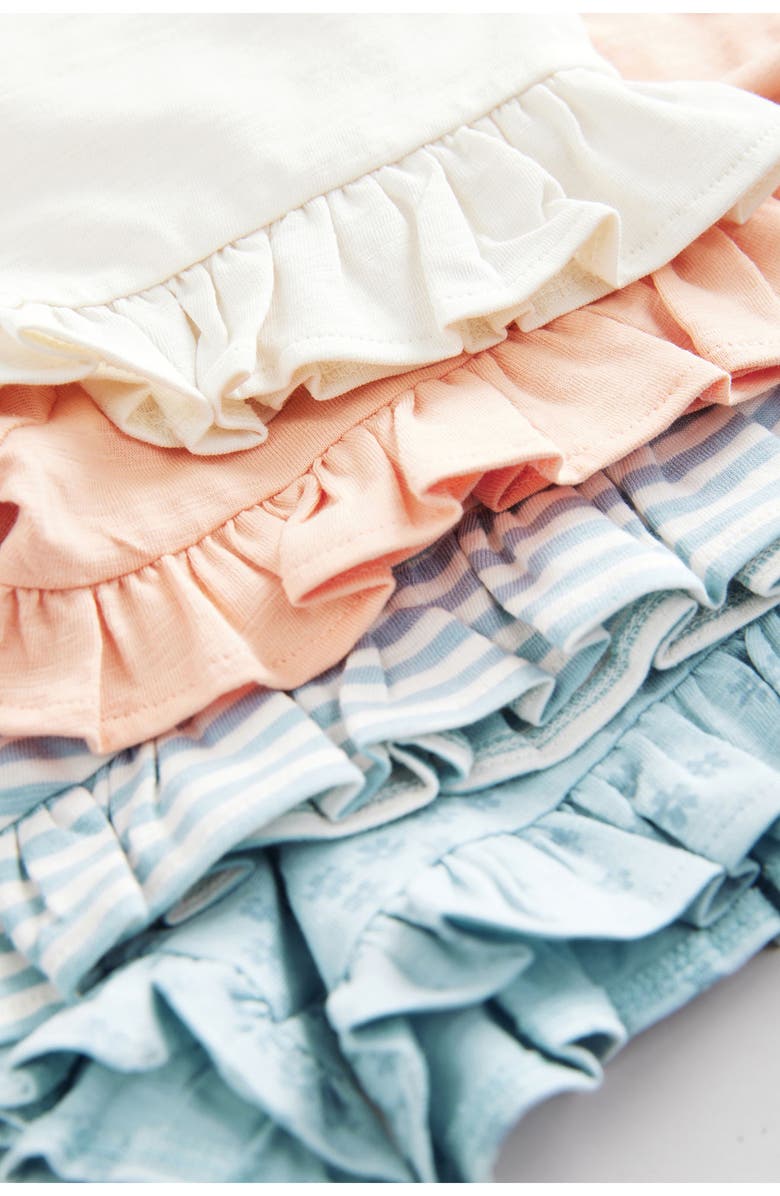 NEXT Kids' Assorted 4-Pack Ruffle Hem Cotton Shorts, Alternate, color, 