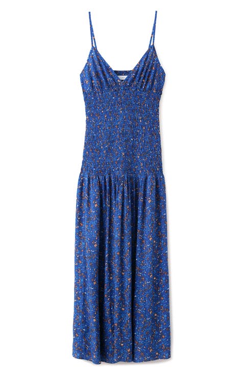 Printed Smocked Dress