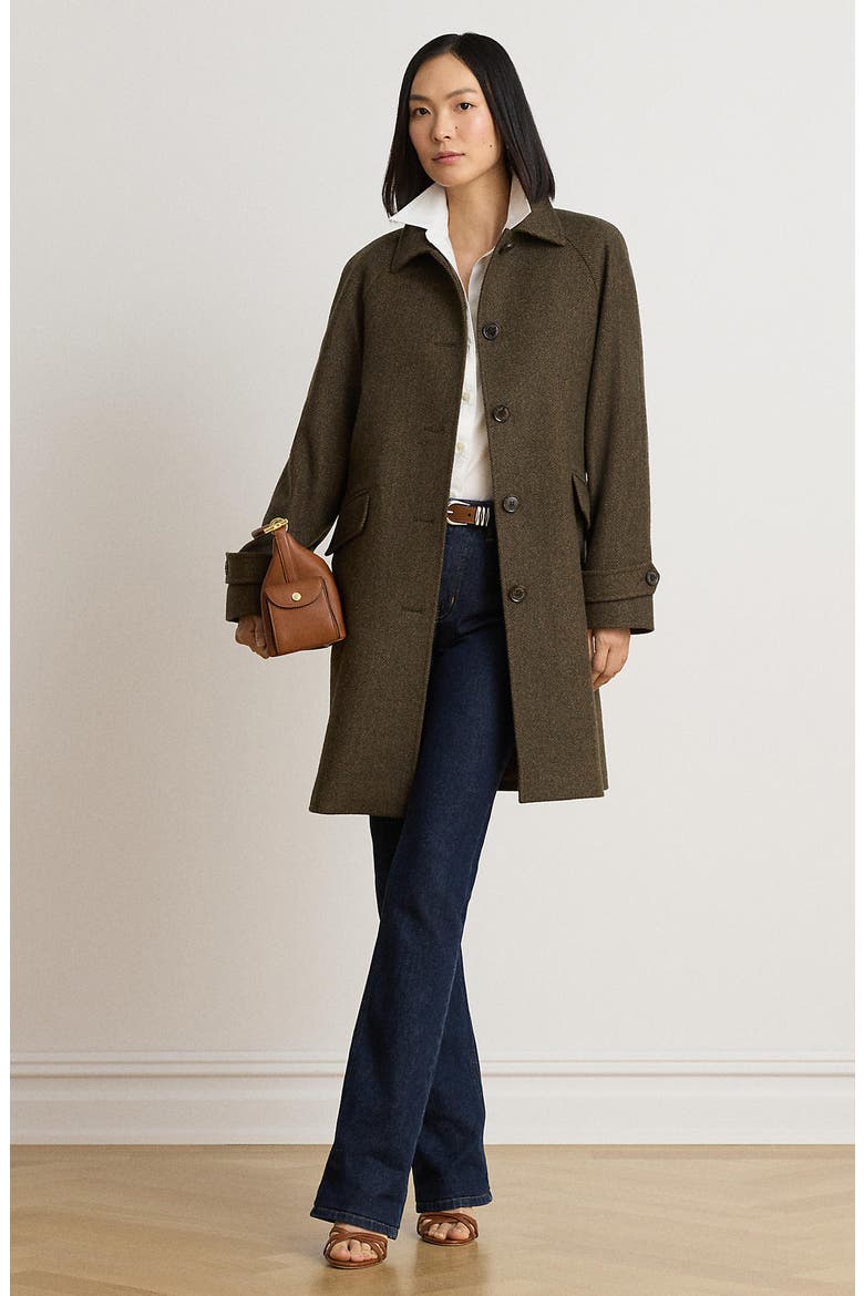 Single Breasted Coat, Alternate, color, LODEN BROWN
