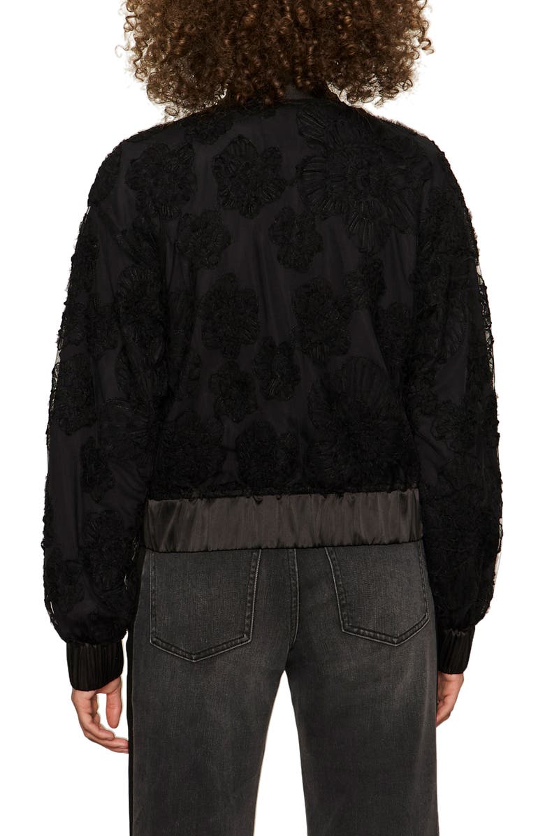Sanctuary Rosy Party Bomber Jacket, Alternate, color, Black
