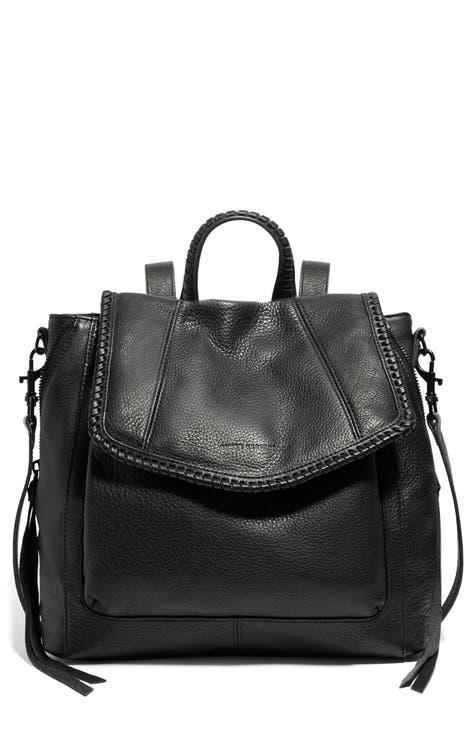 Leather handbag backpack convertible hotsell