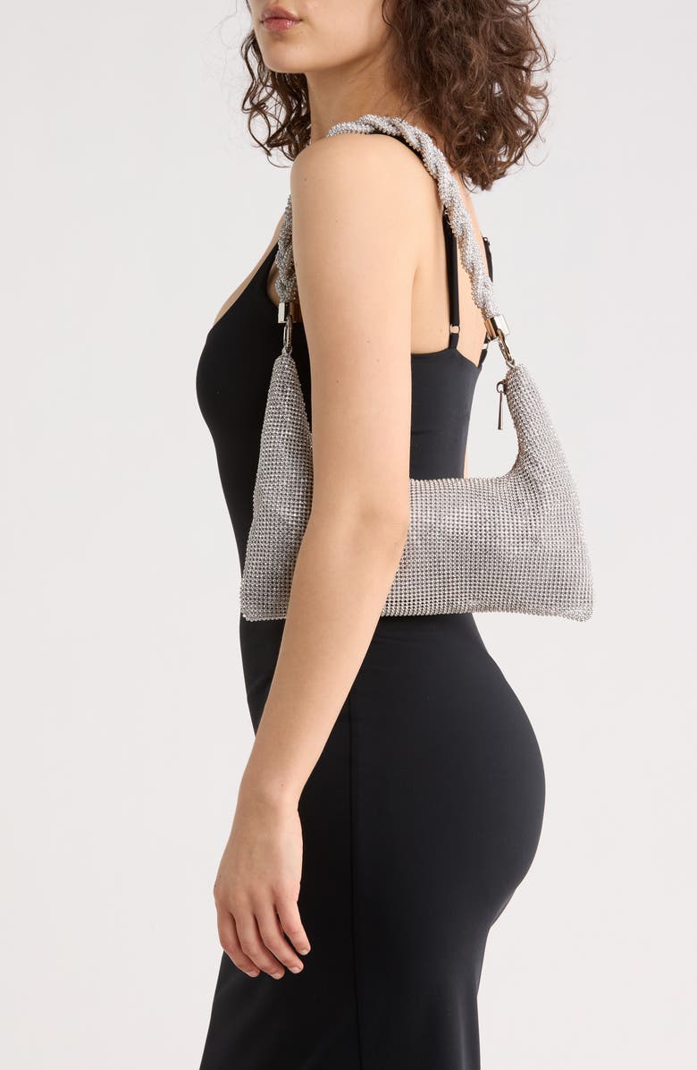 BCBG Shimmer Shoulder Bag, Alternate, color, Silver