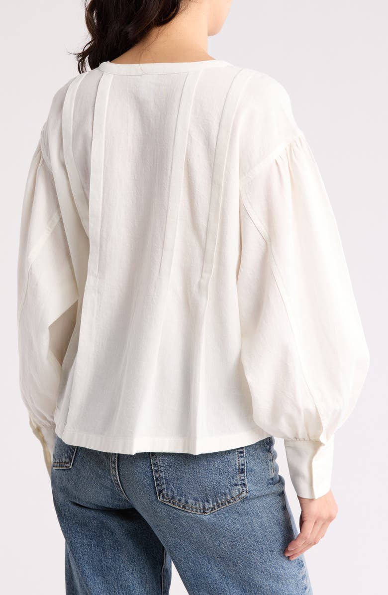 Melrose and Market Pintuck Top, Alternate, color, Ivory Egret