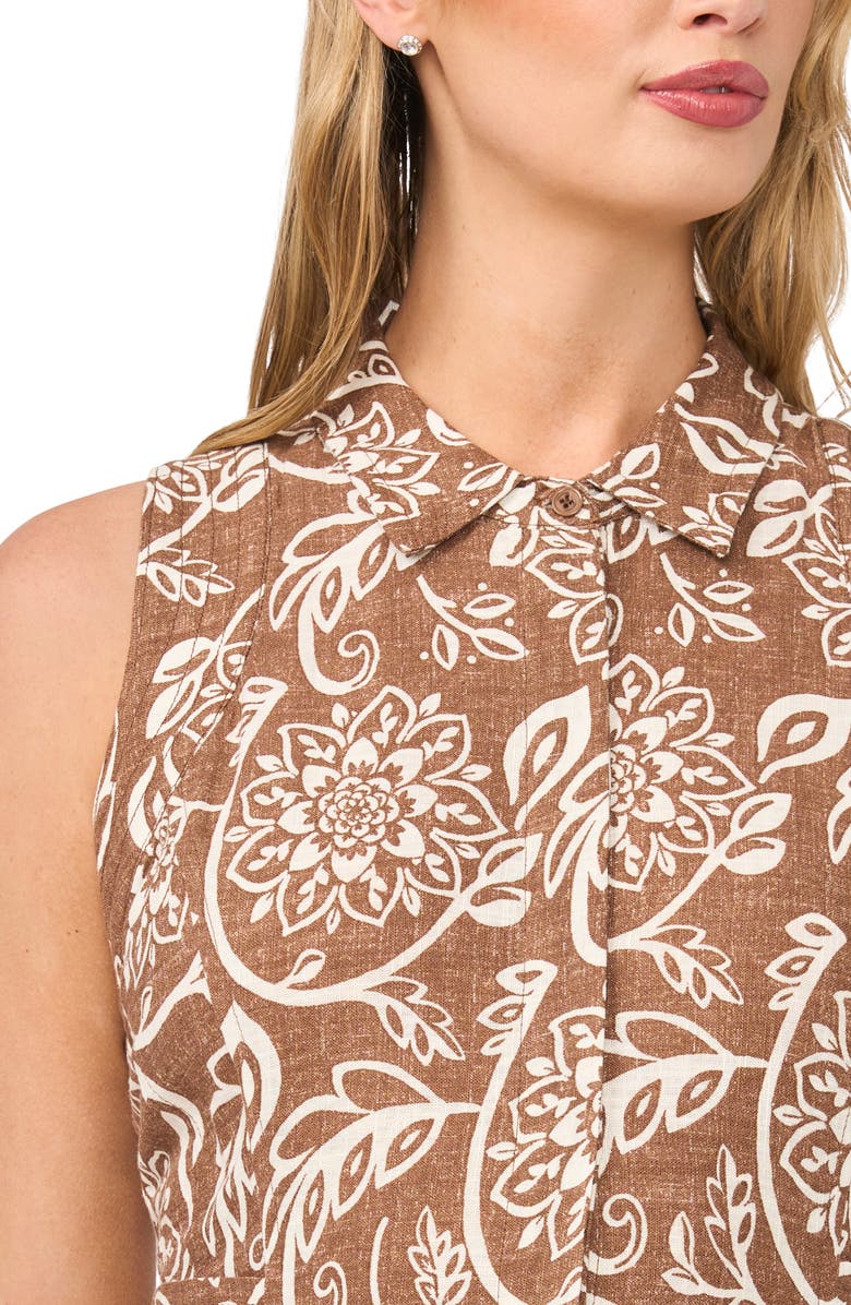 Halogen<sup>®</sup> Floral Sleeveless Shirtdress, Alternate, color,