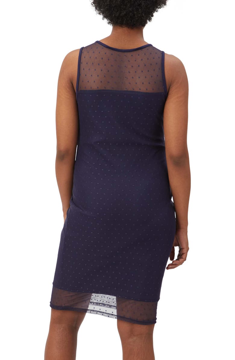 Stowaway Collection Shadow Dot Maternity Sheath Dress, Alternate, color, 