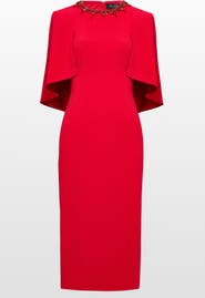 Jenny Packham Ursa Embellished-Neck Midi Dress