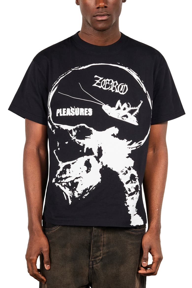 X Zero Skateboards Roaches Graphic T-Shirt, Main, color, BLACK