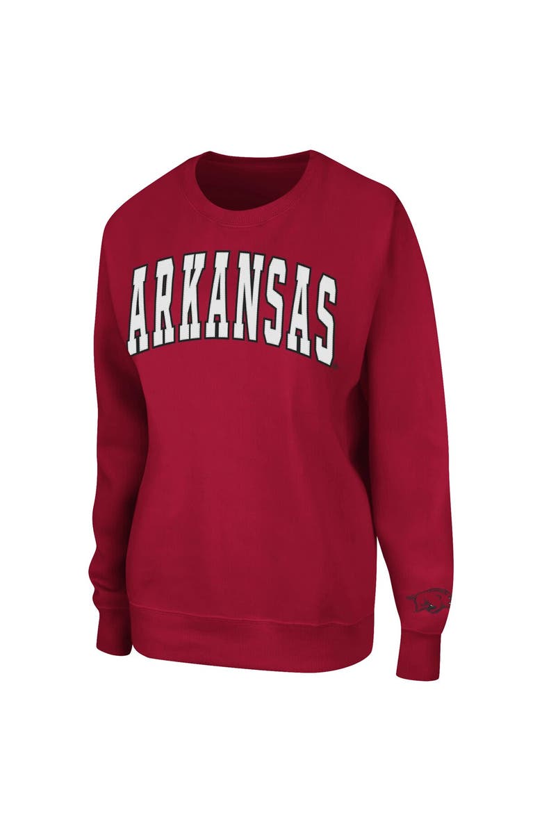 COLOSSEUM Women's Colosseum Cardinal Arkansas Razorbacks Campanile Pullover Sweatshirt, Alternate, color, Cardinal