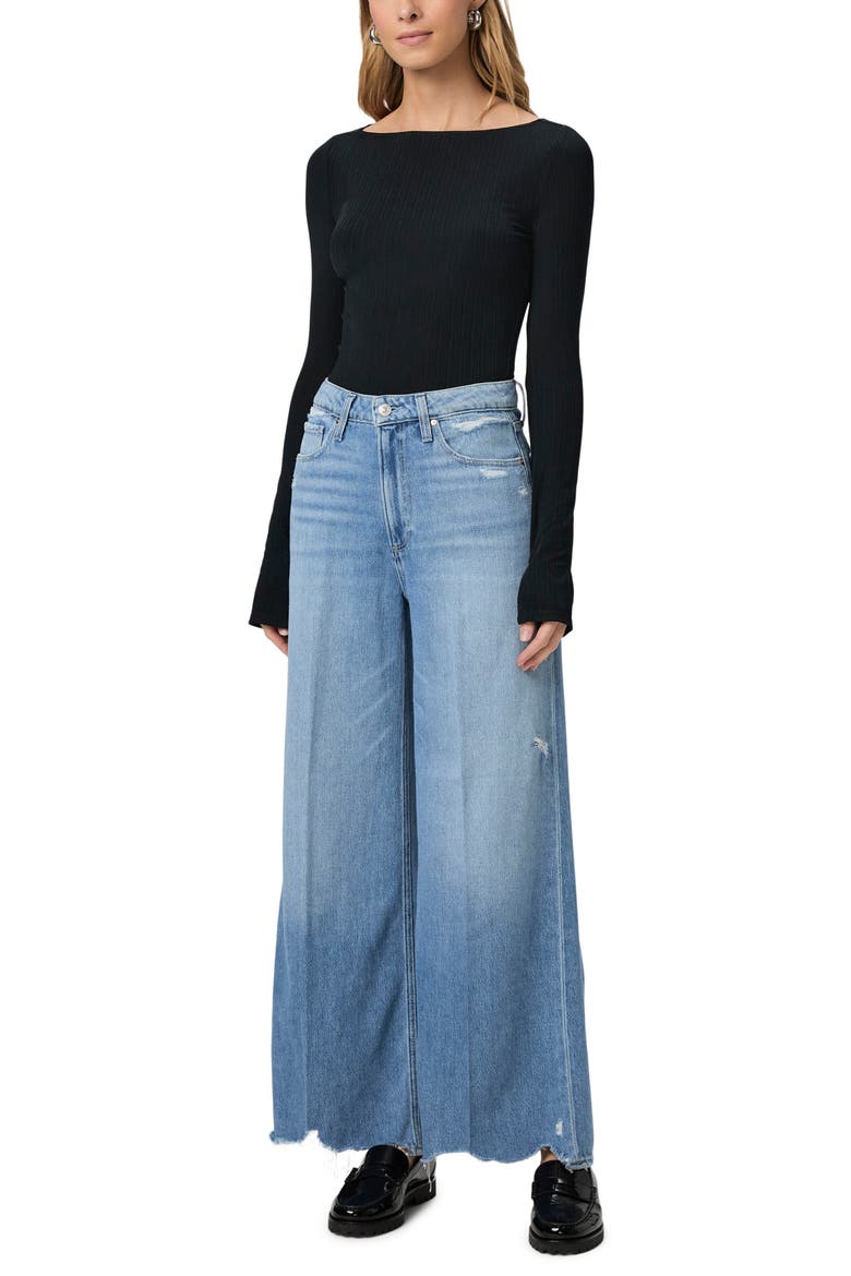 Portia High Waist Wide Leg Jeans, Alternate, color, RUMORS W/ ROCK HEM