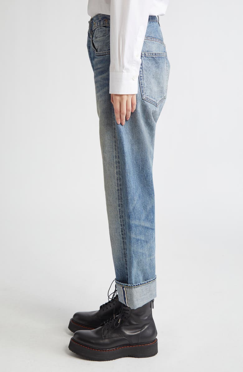 R13 Tailored Drop Cuffed Jeans, Alternate, color, Estin Selvedge Blue