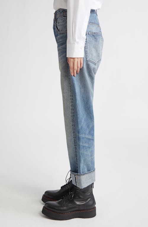 R13 Tailored Drop Cuffed Jeans In Blue