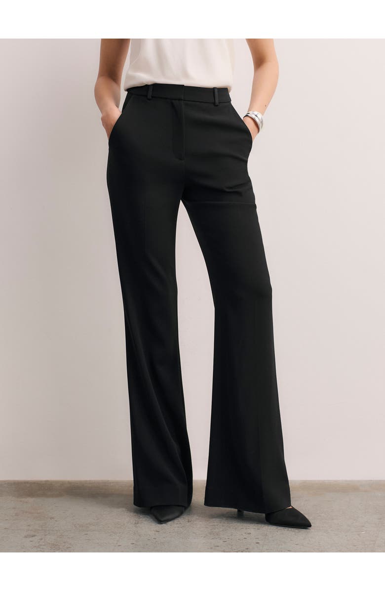 The Fold Lexington Clever Crepe Pants, Main, color, Black