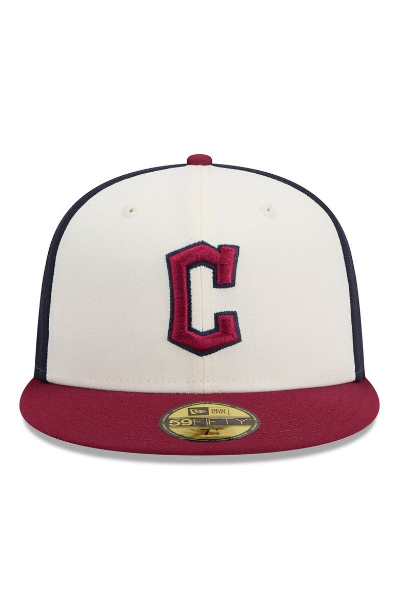 New Era Men's New Era  White/Red Cleveland Guardians 2024 City Connect 59FIFTY Fitted Hat, Alternate, color, White