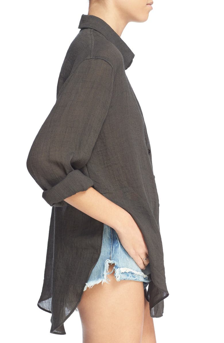 Free People 'That's a Wrap' Shirt, Alternate, color, Black