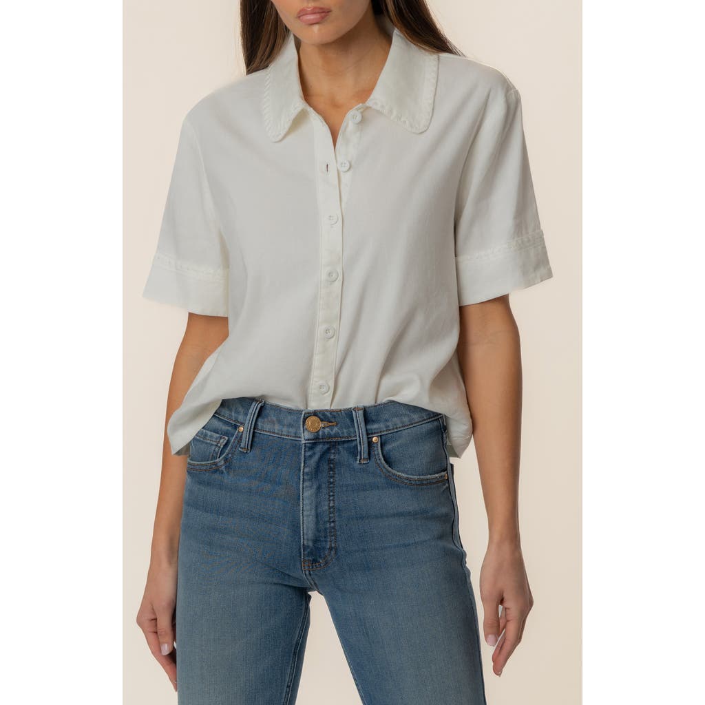 Kut From The Kloth Marisol Linen Blend Button-up Shirt In White