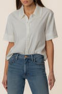 KUT from the Kloth Marisol Linen Blend Button-Up Shirt
