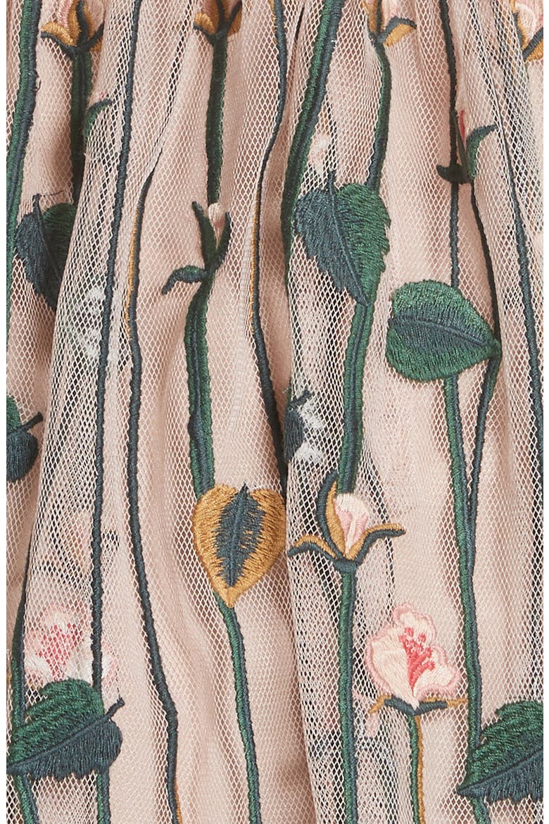 Floral Embroidered Dress, Alternate, color, NUDE