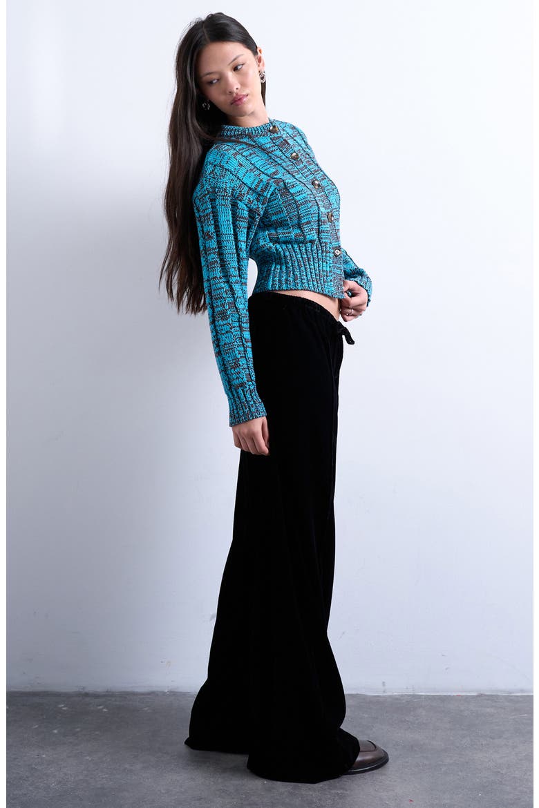 Drawstring Wide Leg Pants, Alternate, color, BLACK