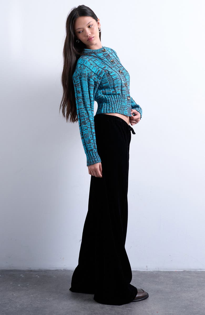 Topshop Drawstring Wide Leg Pants, Alternate, color,