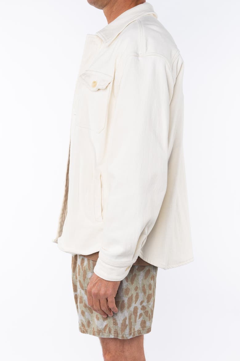 Gender Inclusive Bucky Split Hem Shirt Jacket, Alternate, color, beige