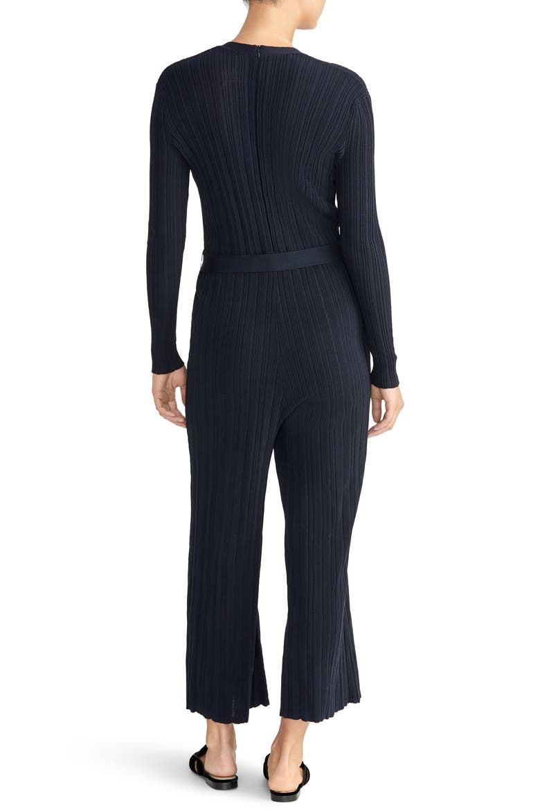 Long Sleeve Ribbed Jumpsuit, Alternate, color, TRUE NAVY