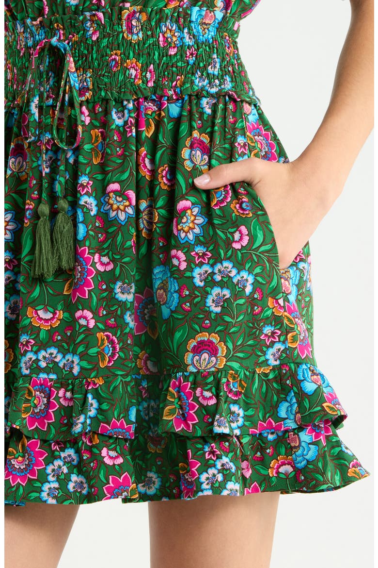 Jurie Smocked Waist Minidress, Alternate, color, KELLY-MULTI