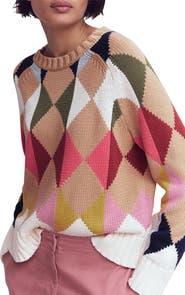 Boden Argyle Cotton Sweater