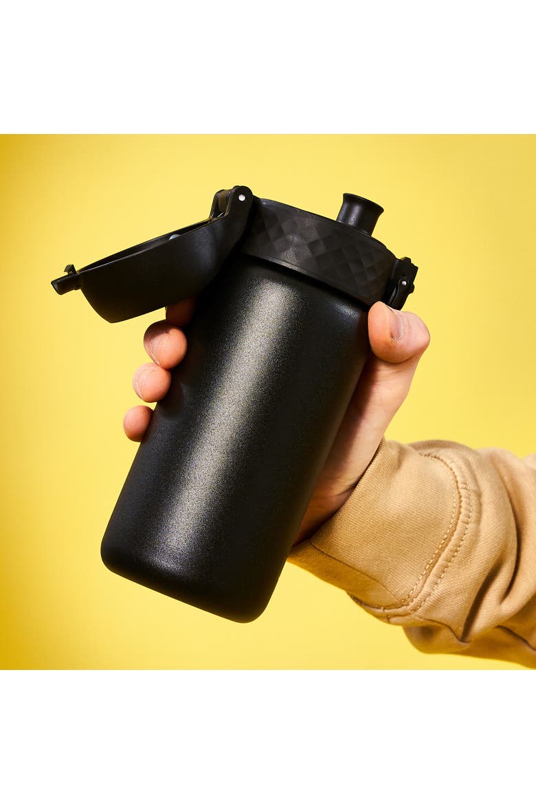 Single Walled Stainless Steel Water Bottle - 13oz, Alternate, color, Black