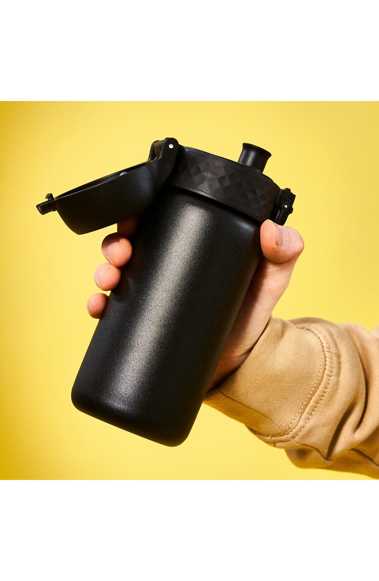 Ion8 Single Walled Stainless Steel Water Bottle - 13oz, Alternate, color, Black